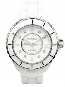 CHANEL（シャネル）の古着「J12 Pink Light J12 ピンクライト Ref.H4864 38mm」｜白文字盤