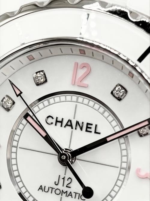 CHANEL（シャネル）CHANEL (シャネル) J12 Pink Light J12 ピンクライト Ref.H4864 38mm 白文字盤 サイズ:38.0mm/17.5cmの古着・服飾アイテム