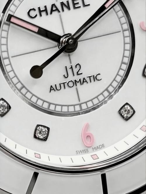 CHANEL（シャネル）CHANEL (シャネル) J12 Pink Light J12 ピンクライト Ref.H4864 38mm 白文字盤 サイズ:38.0mm/17.5cmの古着・服飾アイテム