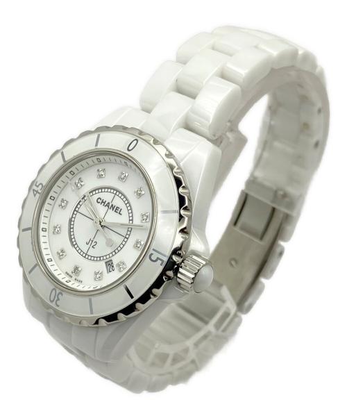 CHANEL（シャネル）CHANEL (シャネル) J12 H1628/12P ダイヤモンド/J12 デイト/クォーツ/腕時計 白文字盤 サイズ:33cmの古着・服飾アイテム