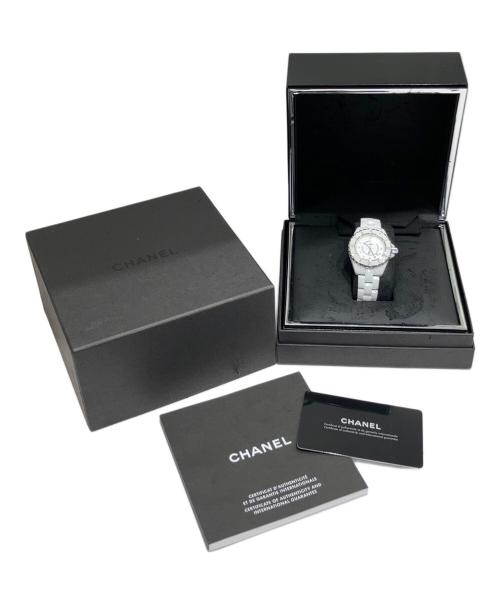 CHANEL（シャネル）CHANEL (シャネル) J12 H1628/12P ダイヤモンド/J12 デイト/クォーツ/腕時計 白文字盤 サイズ:33cmの古着・服飾アイテム