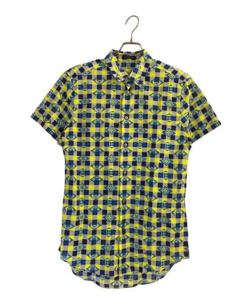 LOUIS VUITTON（ルイ ヴィトン）LOUIS VUITTON (ルイ ヴィトン) ダミエマサイチェック半袖シャツ 黄緑 サイズ:Mの古着・服飾アイテム