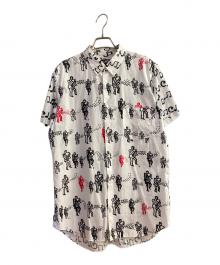 BLACK COMME des GARCONS（ブラックコムデギャルソン）の古着「音符柄半袖シャツ」｜ホワイト