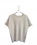 HOMME PLISSE ISSEY MIYAKEオム プリッセ イッセイ ミヤケ）の古着「プリーツカットソー」｜ライトグレー