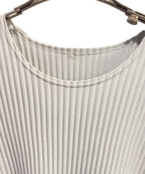 HOMME PLISSE ISSEY MIYAKE（オム プリッセ イッセイ ミヤケ）HOMME PLISSE ISSEY MIYAKE (オム プリッセ イッセイ ミヤケ) プリーツカットソー ライトグレー サイズ:2の古着・服飾アイテム