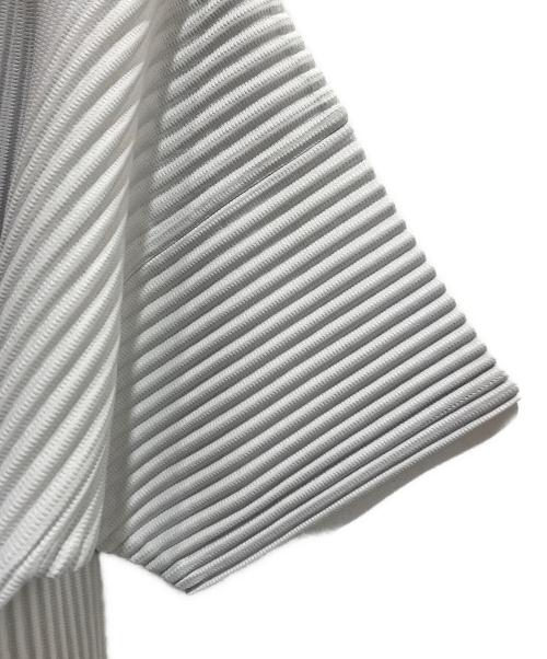 HOMME PLISSE ISSEY MIYAKE（オム プリッセ イッセイ ミヤケ）HOMME PLISSE ISSEY MIYAKE (オム プリッセ イッセイ ミヤケ) プリーツカットソー ライトグレー サイズ:2の古着・服飾アイテム