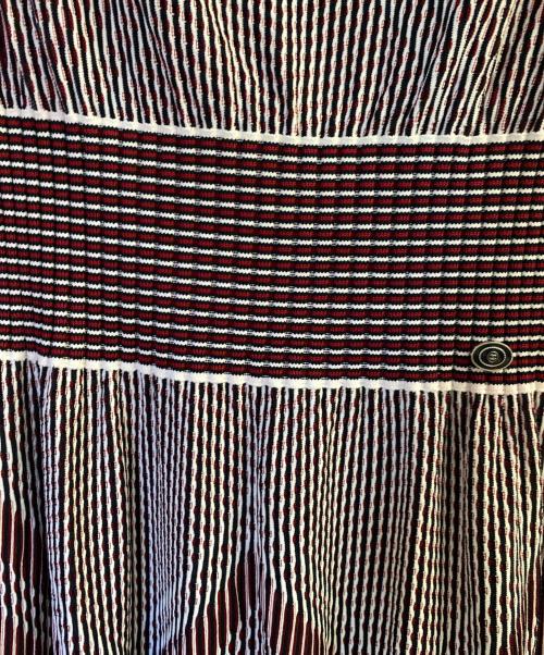 CHANEL（シャネル）CHANEL (シャネル) ニットノースリーブワンピース ブラック/レッド/ホワイト サイズ:40の古着・服飾アイテム