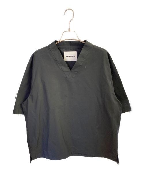 JIL SANDER（ジルサンダー）JIL SANDER (ジルサンダー) ＶネックTシャツ ブラック サイズ:Mの古着・服飾アイテム