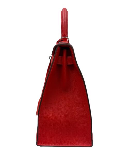 HERMES（エルメス）HERMES (エルメス) ケリー28/ヴェルソ/外縫い/エプソン/ルージュクー×ルージュグレナ/Y刻印：2020年製造/シルバー金具 ルージュクー×ルージュグレナ サイズ:28の古着・服飾アイテム