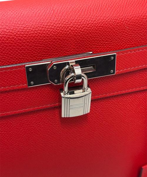 HERMES（エルメス）HERMES (エルメス) ケリー28/ヴェルソ/外縫い/エプソン/ルージュクー×ルージュグレナ/Y刻印：2020年製造/シルバー金具 ルージュクー×ルージュグレナ サイズ:28の古着・服飾アイテム