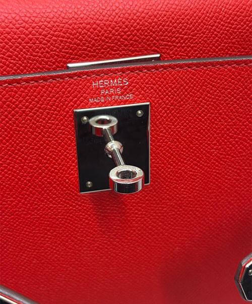 HERMES（エルメス）HERMES (エルメス) ケリー28/ヴェルソ/外縫い/エプソン/ルージュクー×ルージュグレナ/Y刻印：2020年製造/シルバー金具 ルージュクー×ルージュグレナ サイズ:28の古着・服飾アイテム