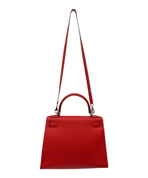 HERMES（エルメス）HERMES (エルメス) ケリー28/ヴェルソ/外縫い/エプソン/ルージュクー×ルージュグレナ/Y刻印：2020年製造/シルバー金具 ルージュクー×ルージュグレナ サイズ:28の古着・服飾アイテム