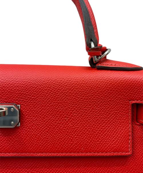 HERMES（エルメス）HERMES (エルメス) ケリー28/ヴェルソ/外縫い/エプソン/ルージュクー×ルージュグレナ/Y刻印：2020年製造/シルバー金具 ルージュクー×ルージュグレナ サイズ:28の古着・服飾アイテム