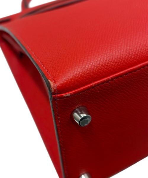 HERMES（エルメス）HERMES (エルメス) ケリー28/ヴェルソ/外縫い/エプソン/ルージュクー×ルージュグレナ/Y刻印：2020年製造/シルバー金具 ルージュクー×ルージュグレナ サイズ:28の古着・服飾アイテム