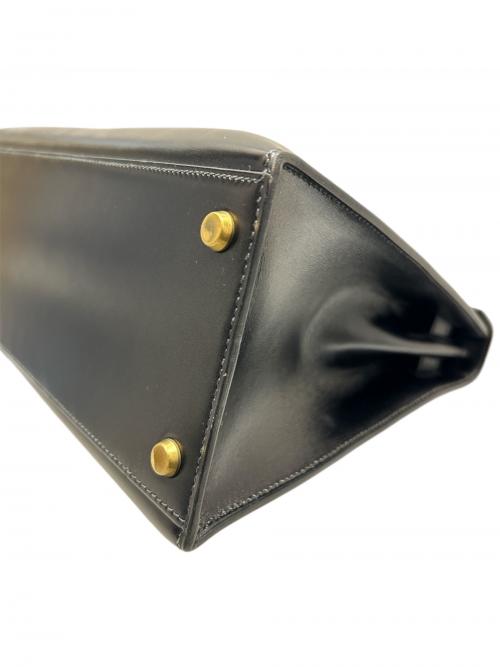 HERMES（エルメス）HERMES (エルメス) Kelly 28 ケリー 28/外縫い/ボックスカーフ/ブラック/〇J刻印：1980年製造/ゴールド金具 ブラック サイズ:28の古着・服飾アイテム