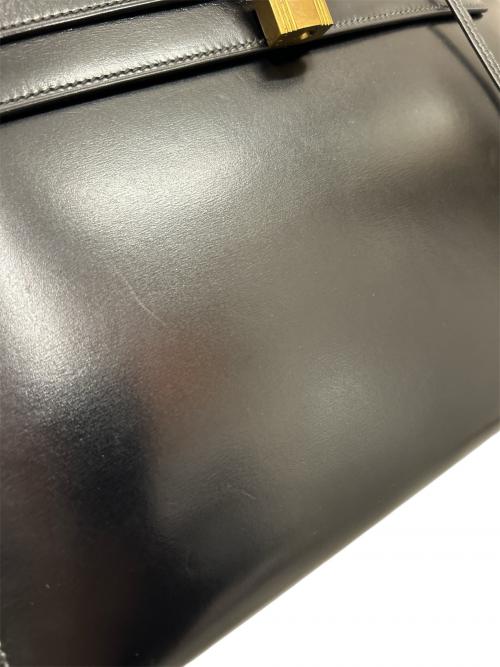 HERMES（エルメス）HERMES (エルメス) Kelly 28 ケリー 28/外縫い/ボックスカーフ/ブラック/〇J刻印：1980年製造/ゴールド金具 ブラック サイズ:28の古着・服飾アイテム