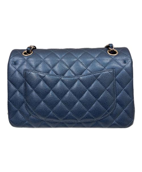 CHANEL（シャネル）CHANEL (シャネル) マトラッセ23 Wフラップチェーンショルダーバッグ  メタリックネイビー サイズ:23の古着・服飾アイテム