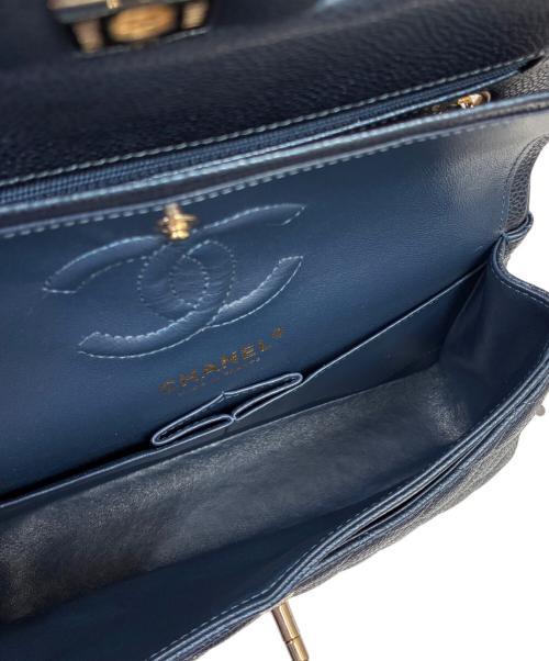 CHANEL（シャネル）CHANEL (シャネル) マトラッセ23 Wフラップチェーンショルダーバッグ  メタリックネイビー サイズ:23の古着・服飾アイテム