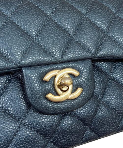 CHANEL（シャネル）CHANEL (シャネル) マトラッセ23 Wフラップチェーンショルダーバッグ  メタリックネイビー サイズ:23の古着・服飾アイテム