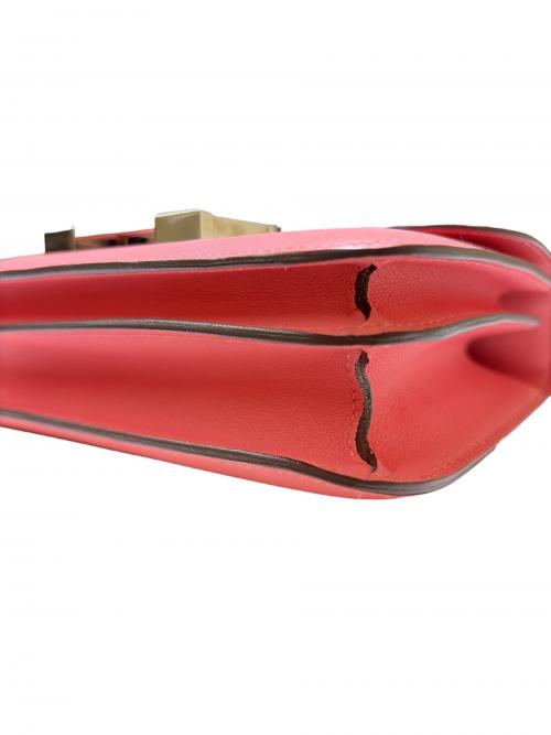 HERMES（エルメス）HERMES (エルメス) コンスタンス ミニ/ヴォースイフト/ローズアザレ/D刻印：2019年製造/シルバー金具 ローズアザレの古着・服飾アイテム