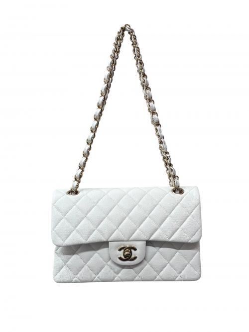 CHANEL（シャネル）CHANEL (シャネル) マトラッセ23 Wフラップチェーンショルダーバッグ ホワイト サイズ:23の古着・服飾アイテム