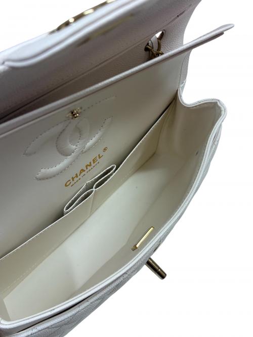 CHANEL（シャネル）CHANEL (シャネル) マトラッセ23 Wフラップチェーンショルダーバッグ ホワイト サイズ:23の古着・服飾アイテム