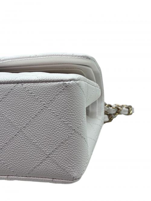 CHANEL（シャネル）CHANEL (シャネル) マトラッセ23 Wフラップチェーンショルダーバッグ ホワイト サイズ:23の古着・服飾アイテム