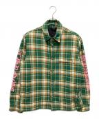 CHROME HEARTSクロムハーツ）の古着「CH FLANNEL SHIRTS」｜グリーン