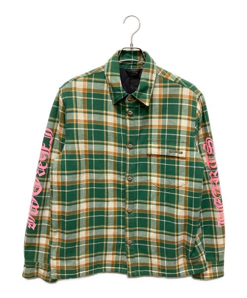 CHROME HEARTS（クロムハーツ）CHROME HEARTS (クロムハーツ) CH FLANNEL SHIRTS グリーン サイズ:Mの古着・服飾アイテム