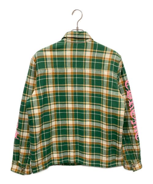CHROME HEARTS（クロムハーツ）CHROME HEARTS (クロムハーツ) CH FLANNEL SHIRTS グリーン サイズ:Mの古着・服飾アイテム