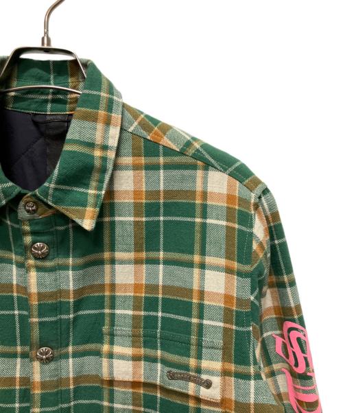 CHROME HEARTS（クロムハーツ）CHROME HEARTS (クロムハーツ) CH FLANNEL SHIRTS グリーン サイズ:Mの古着・服飾アイテム