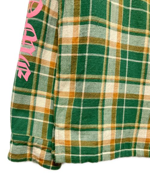 CHROME HEARTS（クロムハーツ）CHROME HEARTS (クロムハーツ) CH FLANNEL SHIRTS グリーン サイズ:Mの古着・服飾アイテム
