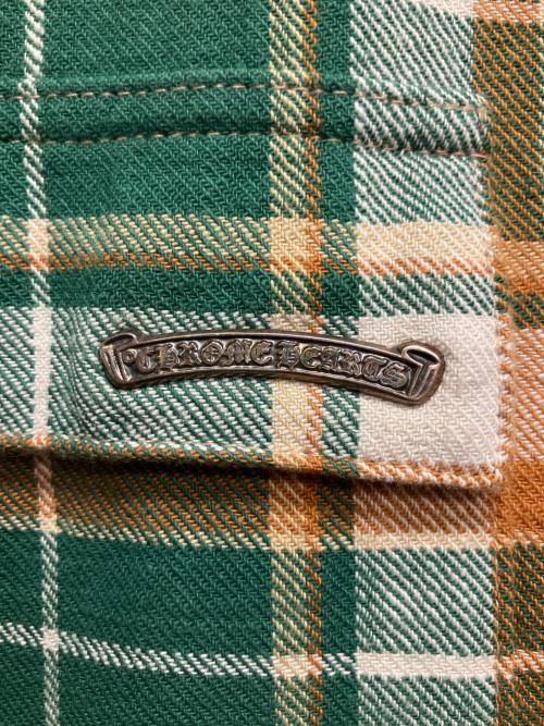 CHROME HEARTS（クロムハーツ）CHROME HEARTS (クロムハーツ) CH FLANNEL SHIRTS グリーン サイズ:Mの古着・服飾アイテム