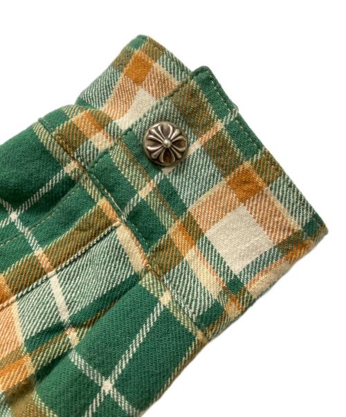 CHROME HEARTS（クロムハーツ）CHROME HEARTS (クロムハーツ) CH FLANNEL SHIRTS グリーン サイズ:Mの古着・服飾アイテム