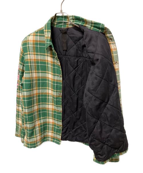 CHROME HEARTS（クロムハーツ）CHROME HEARTS (クロムハーツ) CH FLANNEL SHIRTS グリーン サイズ:Mの古着・服飾アイテム