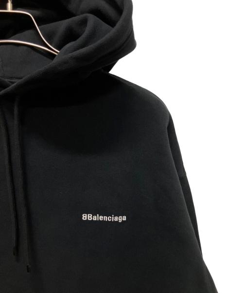 BALENCIAGA（バレンシアガ）BALENCIAGA (バレンシアガ) Balenciaga Logo Hoodie/BBロゴ刺繍プルオーバーパーカー/ロゴパーカー ブラック サイズ:Mの古着・服飾アイテム