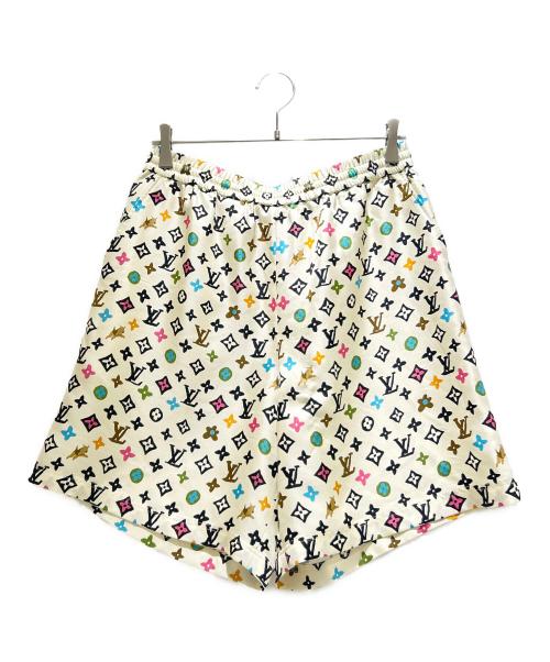 LOUIS VUITTON（ルイ ヴィトン）LOUIS VUITTON (ルイ ヴィトン) Monogram Printed Silk Shorts/RM242MM MEL HRP32W ベージュ×マルチ サイズ:48の古着・服飾アイテム