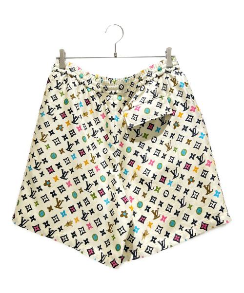 LOUIS VUITTON（ルイ ヴィトン）LOUIS VUITTON (ルイ ヴィトン) Monogram Printed Silk Shorts/RM242MM MEL HRP32W ベージュ×マルチ サイズ:48の古着・服飾アイテム