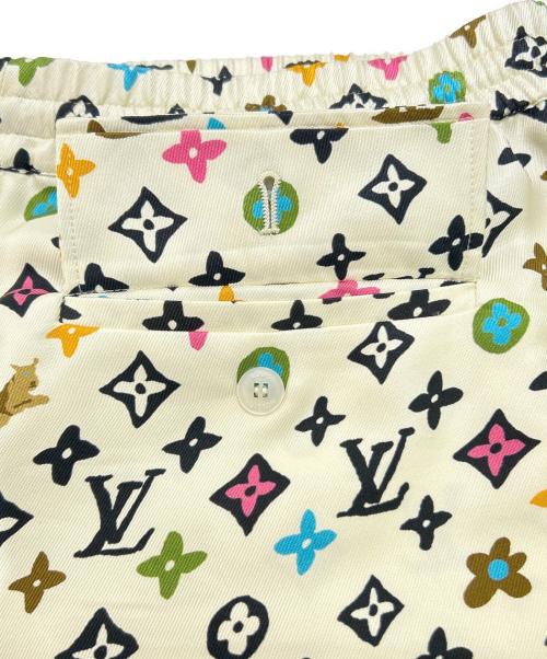 LOUIS VUITTON（ルイ ヴィトン）LOUIS VUITTON (ルイ ヴィトン) Monogram Printed Silk Shorts/RM242MM MEL HRP32W ベージュ×マルチ サイズ:48の古着・服飾アイテム