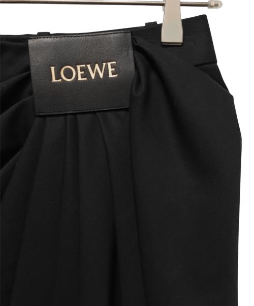 LOEWE（ロエベ）LOEWE (ロエベ) ギャザースカート ブラック サイズ:36 未使用品の古着・服飾アイテム