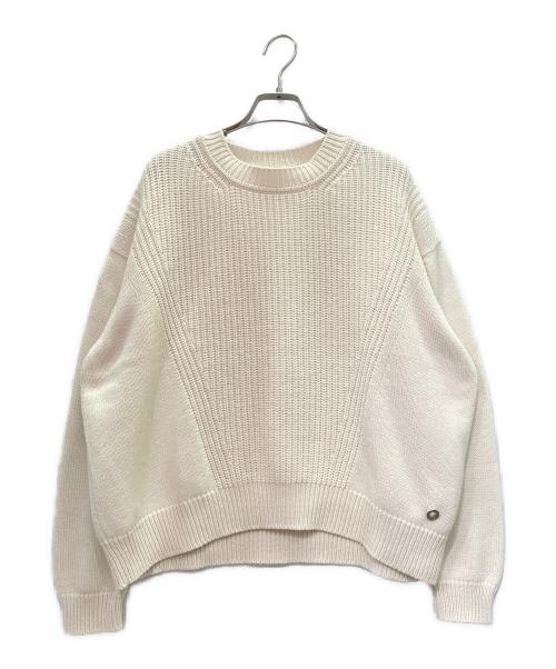 HERMES（エルメス）HERMES (エルメス) カシミヤ混セリエクルーネックニット ベージュ サイズ:36の古着・服飾アイテム