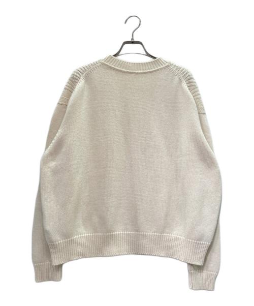 HERMES（エルメス）HERMES (エルメス) カシミヤ混セリエクルーネックニット ベージュ サイズ:36の古着・服飾アイテム