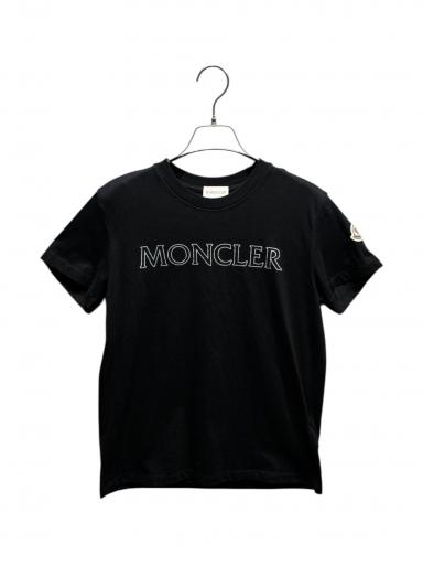 美品 MONCLER モンクレール T-SHIRT MANICA CORTA クルーネック Tシャツ サイズL ブラック レディース 古着 中古 USED MONCLER（モンクレール） 【カラー限定特価】MONCLER 半袖Tシャツ