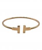TIFFANY & Co.ティファニー）の古着「Tワイヤーブレスレット　K18PG(750)　8.8g」
