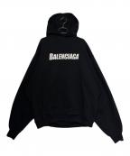 BALENCIAGAバレンシアガ）の古着「デストロイ加工プルオーバーパーカー」｜ブラック