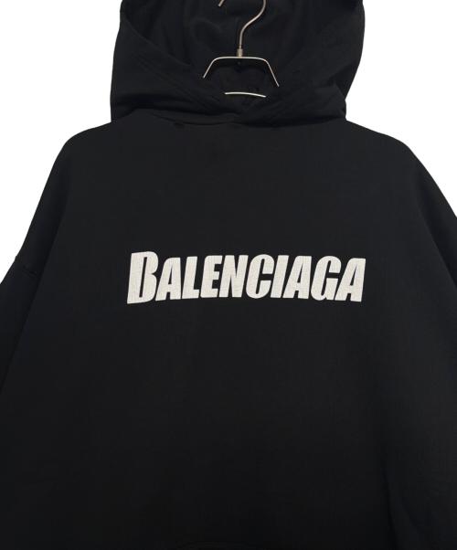 BALENCIAGA（バレンシアガ）BALENCIAGA (バレンシアガ) デストロイ加工プルオーバーパーカー ブラック サイズ:Sの古着・服飾アイテム