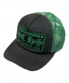 CHROME HEARTSクロムハーツ）の古着「Chrome Hearts Trucker Cap/トラッカーキャップ」｜ブラック×グリーン