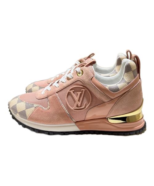 LOUIS VUITTON（ルイ ヴィトン）LOUIS VUITTON (ルイ ヴィトン) ランアウェイインヒールスニーカー ピンク×ホワイト サイズ:36の古着・服飾アイテム
