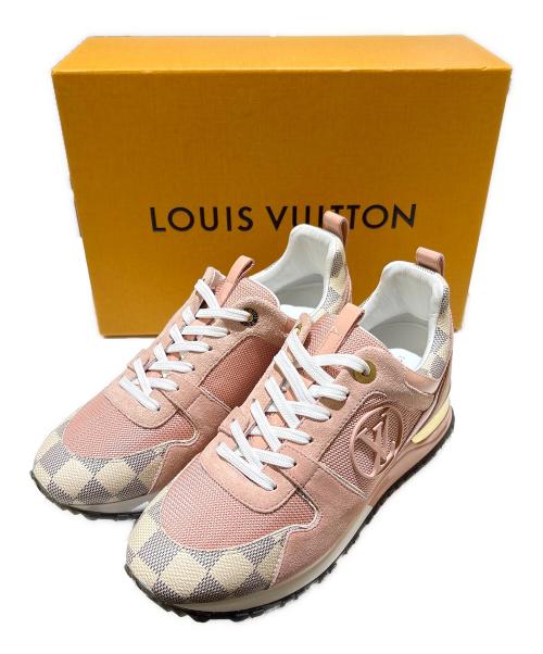 LOUIS VUITTON（ルイ ヴィトン）LOUIS VUITTON (ルイ ヴィトン) ランアウェイインヒールスニーカー ピンク×ホワイト サイズ:36の古着・服飾アイテム
