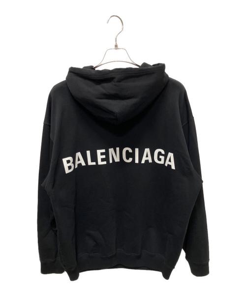 BALENCIAGA（バレンシアガ）BALENCIAGA (バレンシアガ) Logo Pullover Hoodie/バックロゴパーカー ブラック サイズ:Lの古着・服飾アイテム